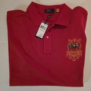 Polo by Ralph Lauren Men's Polo Shirt in Vibrant Red